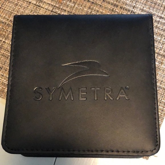 Symetra set of 6 faux leather coaster set - Picture 1 of 5